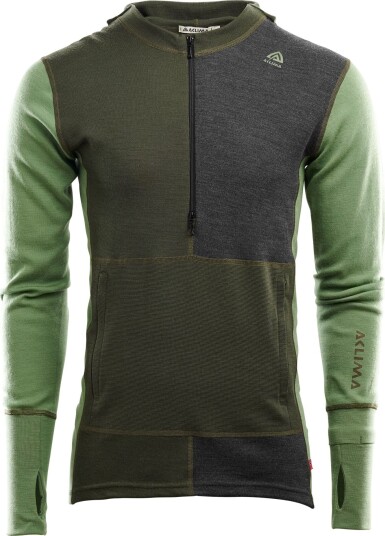 Aclima WarmWool Hoodsweater with Zip Man Olive Night/Dill/Marengo XS, Olive Night/Dill/Marengo Aclima WarmWool Hoodsweater with Zip Man Olive Night/Dill/Marengo XS, Olive Night/Dill/Marengo