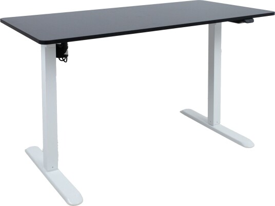 Skrivebord HOME4YOU Ergo Light med 1 motor 120x60x73-118 cm Svart/hvit - svart/hvit