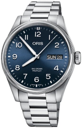 Oris Herreklokke 01 752 7760 4065 07 8 22 08P Aviation Blå/Stål