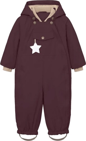 MINI A TURE Matwisti Fleece Lined Snowsuit. Grs FUDGE AUBERGINE 98