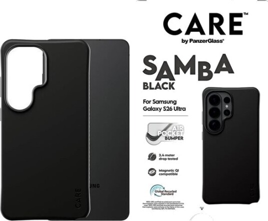Care by PanzerGlass Samba Mobildeksel Qi Kompatibel til Samsung Galaxy S26 Ultra Svart