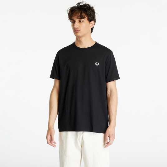 Fred Perry Ringer T-Shirt - Black - XL