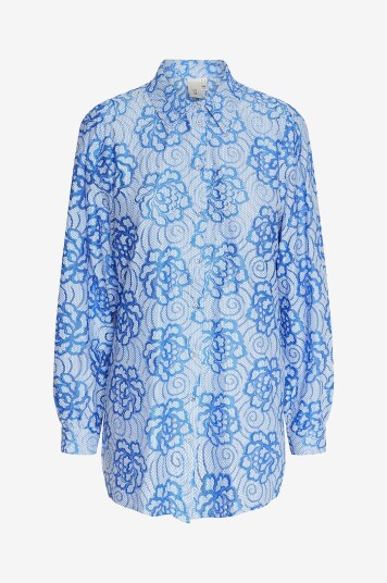 YAS Y.A.S Bluse yaSisa LS Shirt Blå
