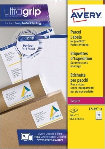 Avery L7159 10 Hvit Selvklebende Etikett Papir Laser Permanent Rektangel