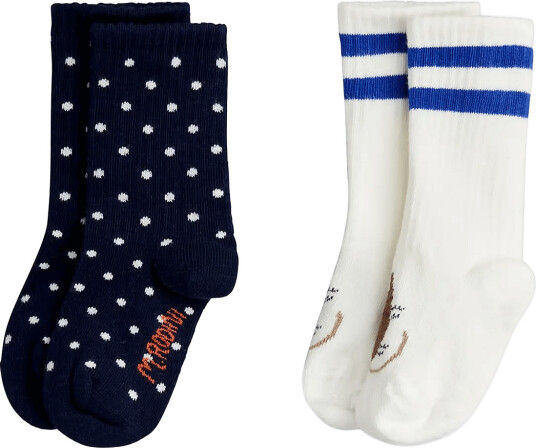 Mini Rodini Elephant Shrew 2 Pack Socks Multi/patterned 24/27