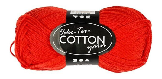 Creativ Company Cotton yarn Red 50gr 170m Creativ Company Cotton yarn Red 50gr 170m