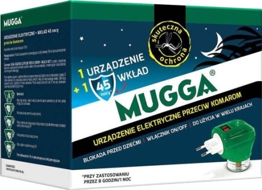 Mugga Middel Mot Mygg I Stikkontakt Mugga Elektro + Patron 45 Netter Mugga Middel Mot Mygg I Stikkontakt Mugga Elektro + Patron 45 Netter