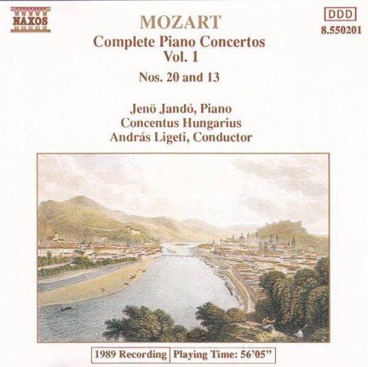 Mozart Jenö Jandó, Concentus Hungaricus, András Ligeti  Complete Piano Concertos Vol. 1 Nos. 20 And 13 CD