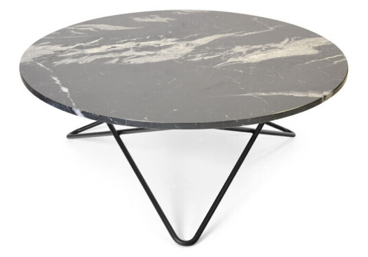 Ox Denmarq O Table salongbord marmor sort, sortlakkert stativ Ox Denmarq O Table salongbord marmor sort, sortlakkert stativ