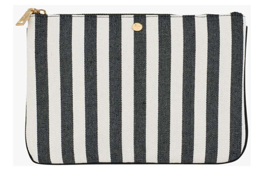 Fan Palm Stripe Cotton Clutch