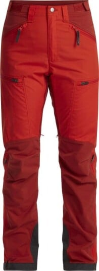 Lundhags Women's Makke High Waist Curved Pant 34, Lively Red/Mellow Red