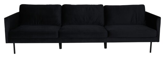 Venture Home Design Zoom 3-pers. Sofa, Sort Velour 1581546-01-375 1666908-03-0