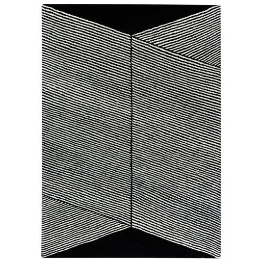 NJRD Rectangles ullteppe svart 200x300 cm