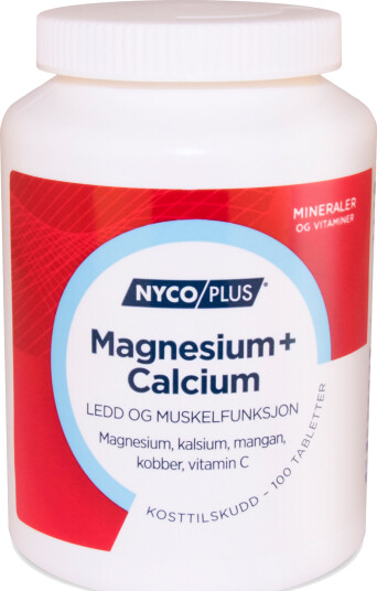 Nycoplus Magnesium + Calcium 100 tabletter Nycoplus Magnesium + Calcium 100 tabletter