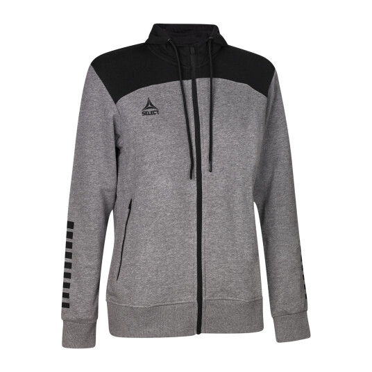 Select Zip hoodie Oxford, hettejakke dame Large GREY/BLACK