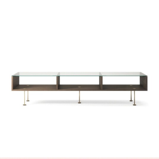 Decotique Vogue Salongbord 45x165 cm Dark Oak / Messing