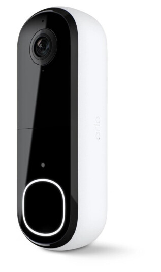 Arlo Essential 2K Videodørklokke med Full HD Kamera - Hvit