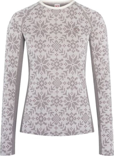 Kari Traa Edith Long Sleeve Dame Light Grey L Kari Traa Edith Long Sleeve Dame Light Grey L