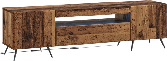 vidaXL LED TV skap Gammelt tre Konstruert tre
