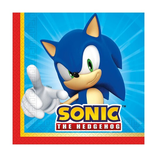 Sonic the Hedgehog Servetter 20 st 33x33 cm FSC från Sega