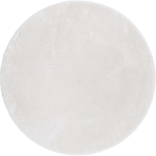 KM Carpets Cozy Rundt Gulvteppe 160 White