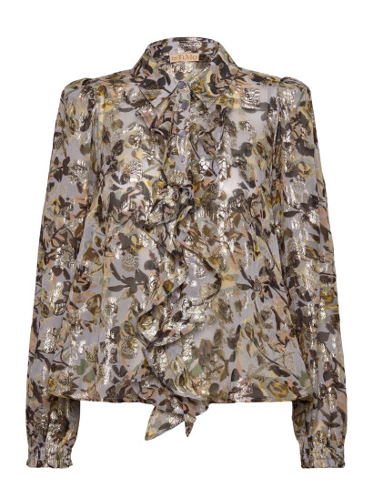by Ti Mo Georgette Blouse - Beige - S