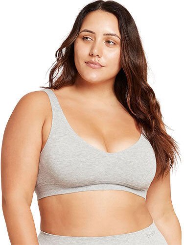 Boody Padded Shaper Crop Bra Lysegrå   Str. L