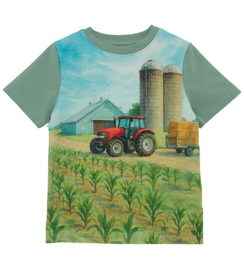 Minymo   T skjorte Traktor og Silo Lily Pad   122