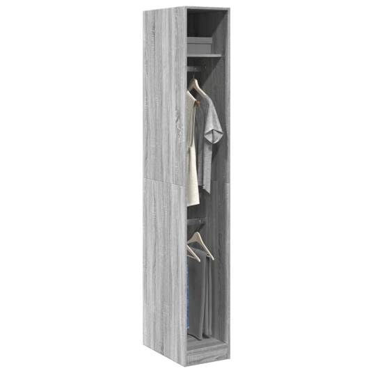 Garderobe grå sonoma 30x50x200 cm konstruert tre 8721158341242 Garderobe grå sonoma 30x50x200 cm konstruert tre 8721158341242