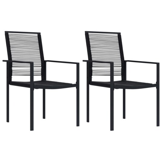 vidaXL Hagestoler 2 stk PVC rotting svart vidaXL Hagestoler 2 stk PVC rotting svart