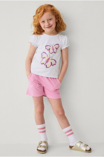 Ellos Collection   Sett i bomullsjersey   Rosa