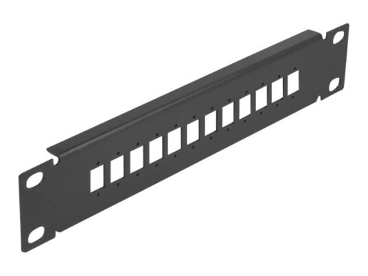 Delock - Patchpanel (Blank) - Sortering - 1U - 10" - 12 Porter
