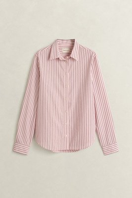 Gant Reg Classic Poplin Striped Shirt Pink 40