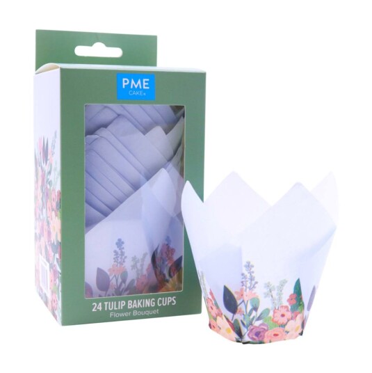 Tulipan Muffinsformer Blomsterbukett Pk/24 
