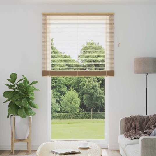 vidaXL Venetiansk persienne Lys Brun med Mønster 213 x 120 cm 25 mm