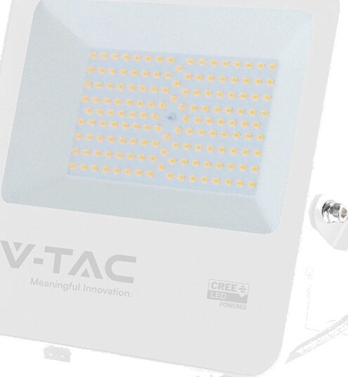 V Tac 100W LED lyskaster 135lm/W IP65 hvitt hus 6 års garanti CREE chip Kulør : Nøytral