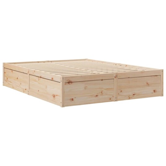 Seng med madrass 140x200 cm heltre furu 8721102668326