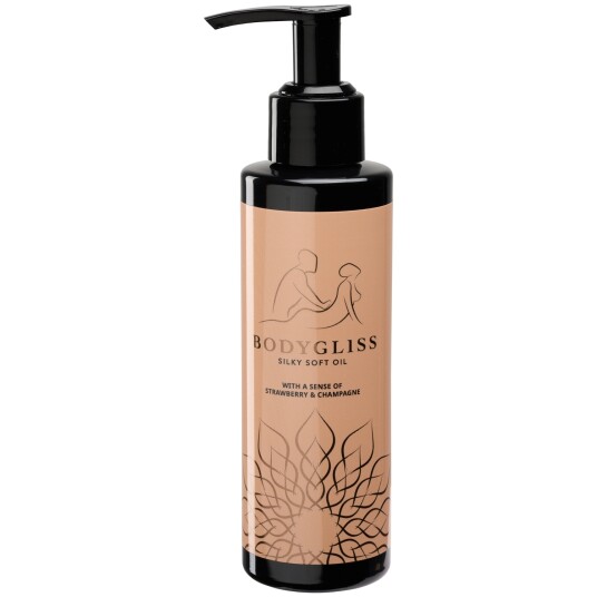 BodyGliss Silky Soft Oil Jordbær og Champagne Massasjeolje - Klar