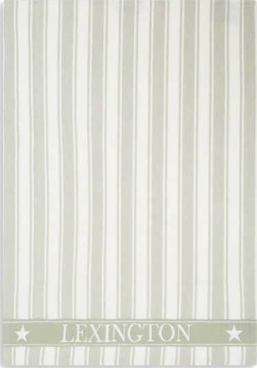 Lexington Icons Waffle Striped kjøkkenhåndkle 50x70 cm Sage green-white