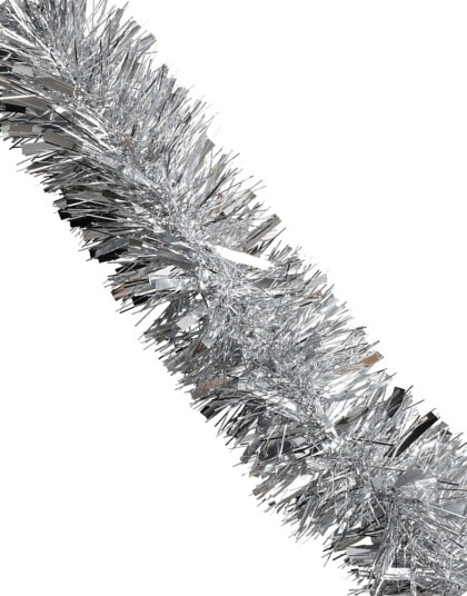 Tykk Sølvfarget Glittergirlander 2 meter Juletrepynt 98182