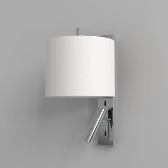 Ravello LED Reader vegglampe rund skjerm - Krom / Hvit Ravello LED Reader vegglampe rund skjerm - Krom / Hvit