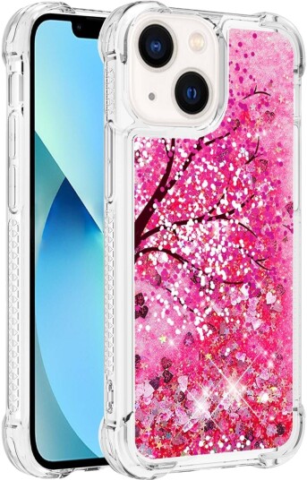 Trolsk Mobildeksel med Flytende Glitter Rosa (iPhone 15 Plus)