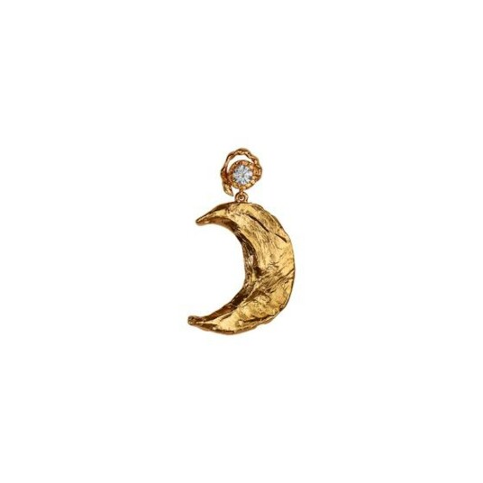 Stine A Jewelry Claire de Lune Flow Earring Left Gullfarge Hvit