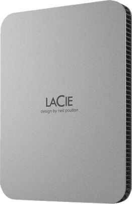 LaCie 2TB Ekstern Harddisk med USB-C - Månesølv