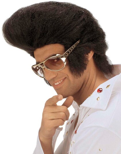 Svart Elvis Parykk Svart Elvis Parykk