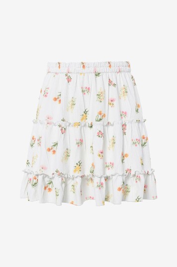pieces Skjørt pcEmma HW Short Skirt Wvn Hvit