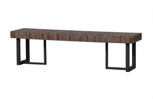 Woood Maxime Benk, Resirkulert tre, Natur, 160cm Unoliving 1698345-01-300 1723914-01-0