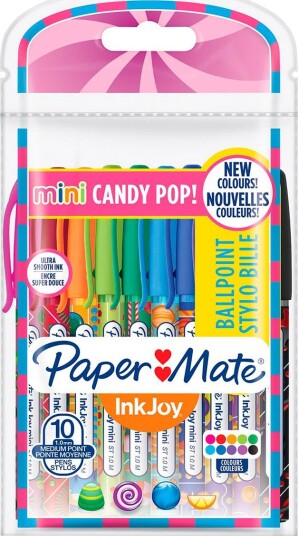 Paper Mate Inkjoy Kulepenn 1mm 10pk Mini Candy Pop