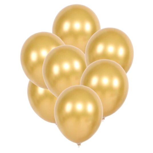 50-pack ballonger Gold Metallic Party Birthday 26cm