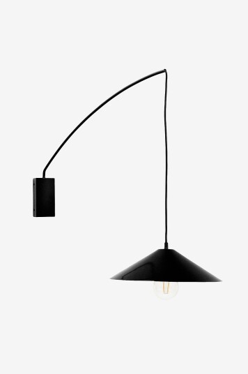 Kave Home   Kally vegglampe i svartmalt utførelse   Svart